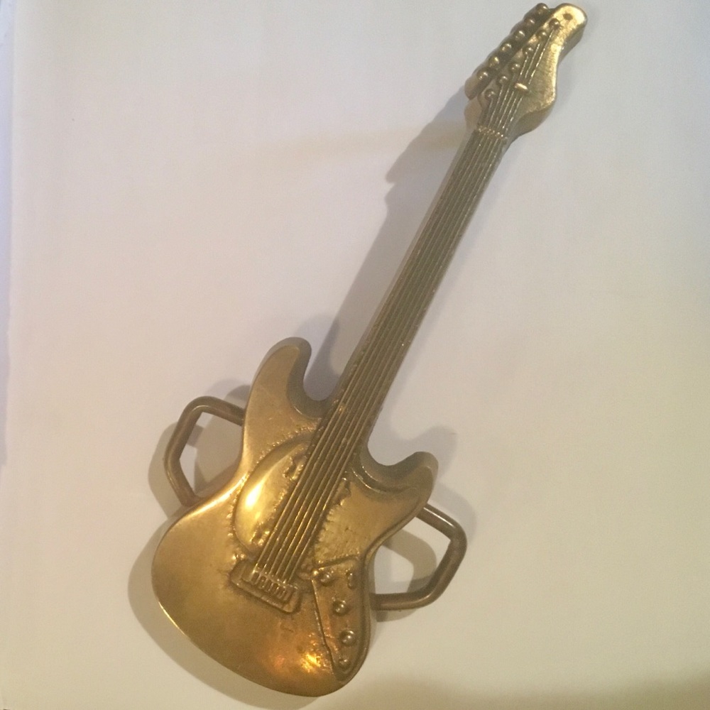 Vintage 1978 Baron Brass Guitar  buckle